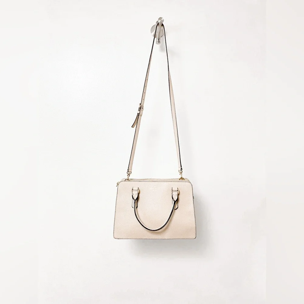 Kate Spade Mulberry Street Lise Fall Minimalist Chic Satchel‎ Beige Handbag